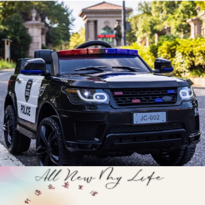 兒童電動車警車可坐人帶警燈警報童車男女寶寶汽車嬰兒童車