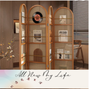 日式屏風 屏風隔板 立體屏風 屏風日式竹藤編遮擋隔斷名宿酒店辦公室入戶簡約實木折疊移動座屏