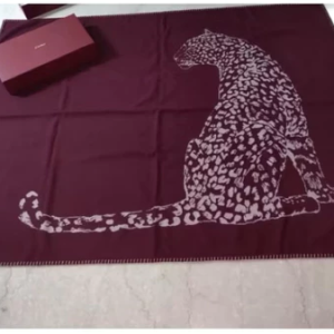 180cm 喀什米爾 羊毛 掛毯 膝毯 毛毯 美洲豹