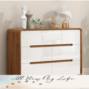 新中式五斗櫃實木框臥室收納櫃客廳靠牆抽屜儲物櫃子