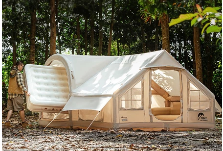 白嶺隧屋雙房充氣帳 6-10人帳【野外營】帳棚 露營 多人帳