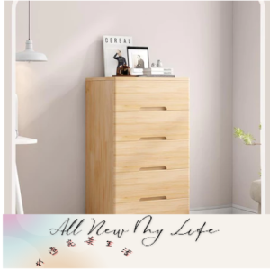 抽屜式窄松木鬥櫃縫隙收納櫃儲物邊櫃床頭柜柜子五斗櫃