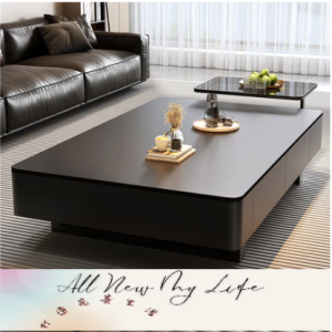 黑色茶几 客廳桌子 意式茶幾 客廳家用2025新款輕奢高級感黑色茶几 出租屋用極簡茶幾 小戶型茶几