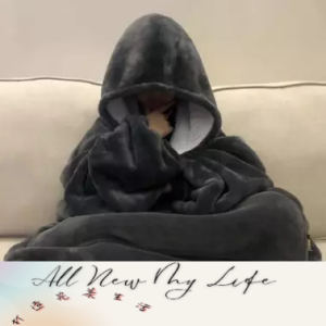 法蘭絨懶人毯 加厚睡衣連體被子 沙髮毯 保暖長款