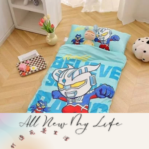 冬季加厚儿童睡袋奥特曼豆豆绒婴儿被子两用被幼儿园午睡被防风被