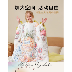 兒童防踢被秋冬寶寶睡袋 神器護肚A類豆豆純棉羊毛蠶絲睡袋