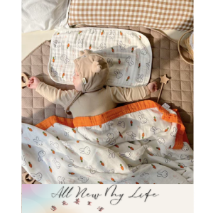 無熒光A類寶寶竹棉蓋毯-紗佈嬰兒毯子新生兒包被